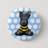 Scottie Dog Bee Ronde Button 5,7 Cm (Voorkant)