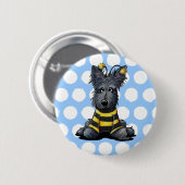 Scottie Dog Bee Ronde Button 5,7 Cm (Voorkant /achterkant)