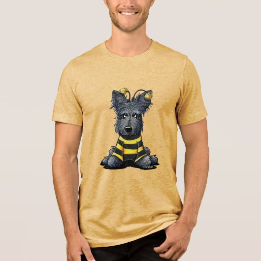 Scottie Dog Bee Tri-Blend Shirt (Voorkant)