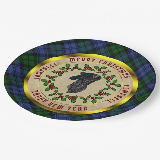 Scottie Dog Bord voor kerstpapier Campbell (Gekanteld)