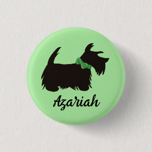 Scottie dog Button, Schotse doodsbang Ronde Button 3,2 Cm