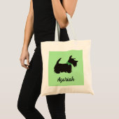 Scottie dog Canvas tas, Schotse doodsbang Tote Bag (Voorkant (product))