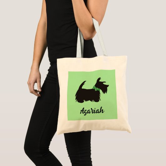 Scottie dog Canvas tas, Schotse doodsbang Tote Bag (Voorkant (product))