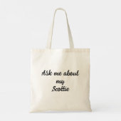 Scottie dog Canvas tas, Schotse doodsbang Tote Bag (Achterkant)