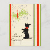  Scottie Dog Christmas Briefkaart (Voorkant)