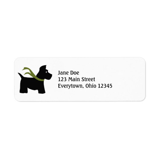 Scottie Dog Christmas Labels (Voorkant)