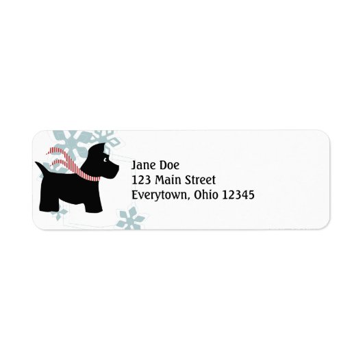 Scottie Dog Christmas Labels (Voorkant)