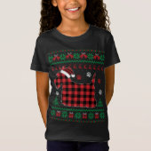 Scottie Dog Christmas Pajama Red Plaid Scottish Ug T-shirt (Voorkant)