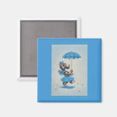 Scottie dog dame met paraplu magneet (Voorkant / Achterkant)