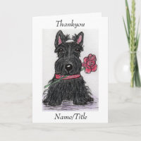 Scottie Dog Dankjewel kaart vriend hond zitten etc