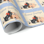 Scottie Dog, de groeten van de Schotse Terrier Sea Cadeaupapier (Rol Hoek)