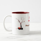 Scottie Dog Dogs is welkom! seizoenskunst Tweekleurige Koffiemok (Links)