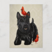 Scottie Dog en Red Birds Briefkaart (Voorkant)