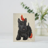 Scottie Dog en Red Birds Briefkaart (Staand voorkant)