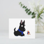 Scottie Dog en Robin Briefkaart (Staand voorkant)