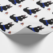 Scottie Dog en Robin Cadeaupapier (Hoek)