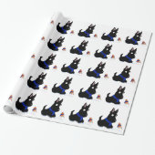 Scottie Dog en Robin Cadeaupapier (Uitgerold)