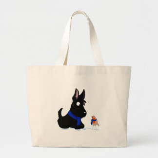 Scottie Dog en Robin Grote Tote Bag