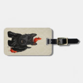 Scottie Dog en Rode vogels Bagagelabel (Voorkant horizontaal)