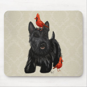 Scottie Dog en Rode vogels Muismat