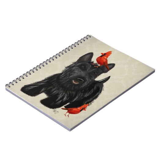 Scottie Dog en Rode vogels Notitieboek (Linkerzijde)