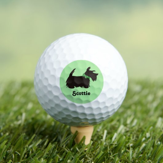 Scottie dog Golf Balls, Schotse doodsbange hond Golfballen (Insitu Shirt)