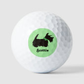 Scottie dog Golf Balls, Schotse doodsbange hond Golfballen (Voorkant)