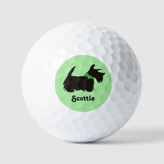 Scottie dog Golf Balls, Schotse doodsbange hond Golfballen (Voorkant)