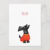 Scottie dog hallo briefkaart (Voorkant)