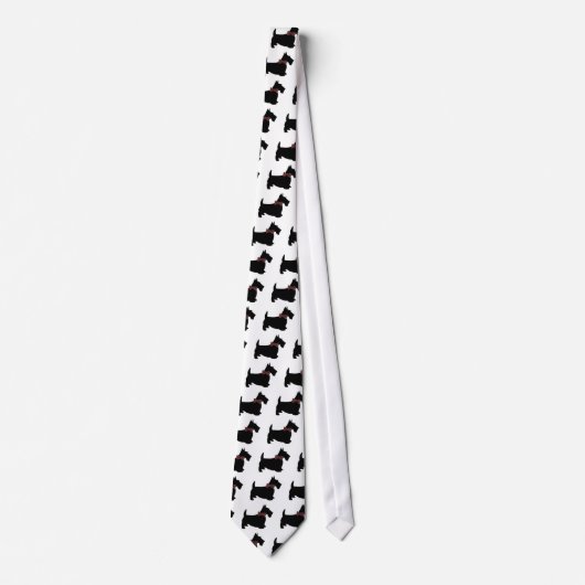 Scottie Dog in het Stropdas Pset Bow (Voorkant)