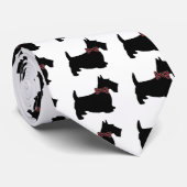Scottie Dog in het Stropdas Pset Bow (Opgerold)