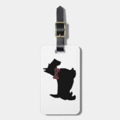 Scottie Dog in het Stropdas Pset Bow Bagagelabel (Voorkant verticaal)