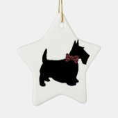 Scottie Dog in het Stropdas Pset Bow Keramisch Ornament (Rechts)