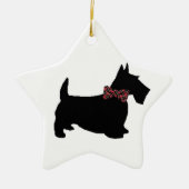 Scottie Dog in het Stropdas Pset Bow Keramisch Ornament (Voorkant)