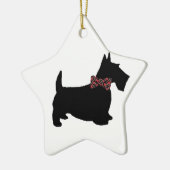 Scottie Dog in het Stropdas Pset Bow Keramisch Ornament (Links)