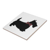 Scottie Dog in het Stropdas Pset Bow Tegeltje (Zijkant)