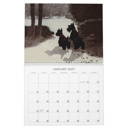 Scottie Dog Kalender (Jan 2027)
