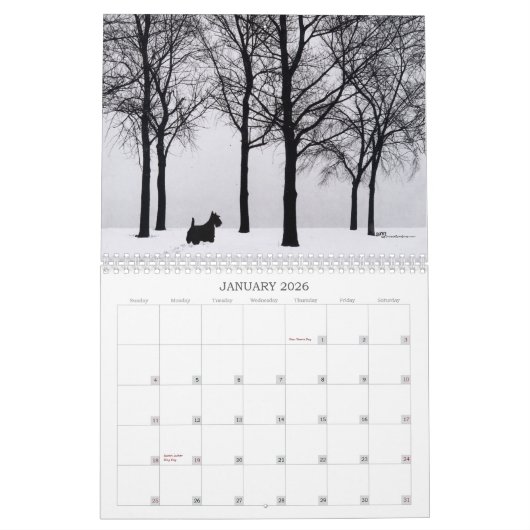 Scottie Dog Kalender (Jan 2026)