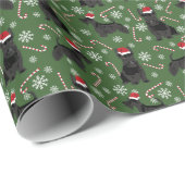 Scottie Dog Kerstfeestdag Cadeaupapier (Rol Hoek)