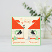 Scottie Dog-kerstkaart Feestdagenkaart (Staand voorkant)