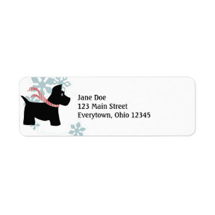 Scottie Dog kerstlabels Etiket