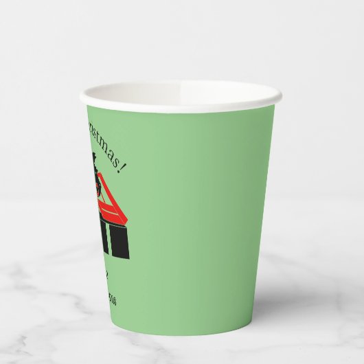 Scottie Dog Kerstmis - Op maat gemaakt! Papieren Bekers (Links)