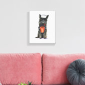 Scottie Dog 'Klaar voor het strand' Canvas Afdruk (Insitu (Woonkamer))