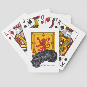 Scottie Dog Leeuw Rampant Vlag Pokerkaarten