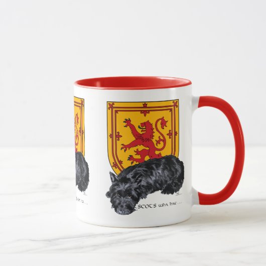 Scottie Dog Lion Rampant Flag Mok (Rechts)