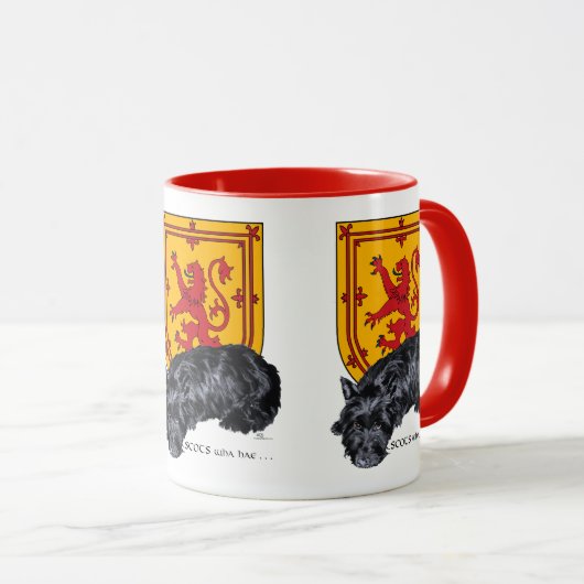 Scottie Dog Lion Rampant Flag Mok (Voorkant rechts)