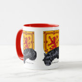 Scottie Dog Lion Rampant Flag Mok (Voorkant links)