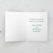 Scottie Dog Merry Kerstgroene strips Feestdagen Kaart (Binnen)