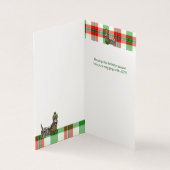 Scottie Dog met rood en groen geplakt kerstfeest Kaart (Binnen)