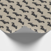 Scottie Dog met Tartan Collar Cadeaupapier (Hoek)